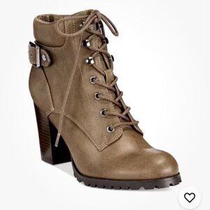 NWT Leather Combat Boots Combat Booties Style & Co "Caitlin" Size 9.5